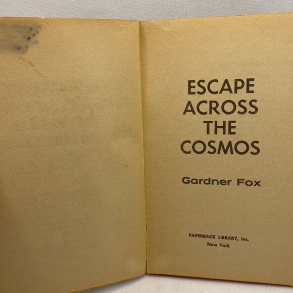 Escape Across The Cosmos by Gardner Fox Vintage Science Fiction 1968 Book - Picture 8 of 16